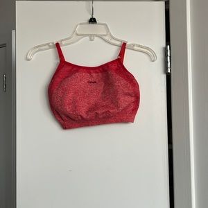 Gymshark Flex Strappy Sports Bra - Red Marl/Claret